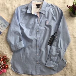 U.S. POLO ASSN. Solid Stretch Poplin Shirt